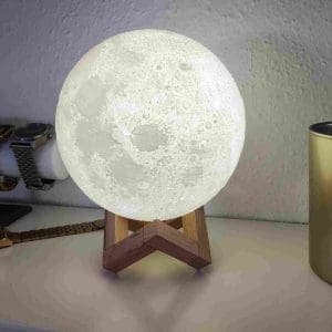 Luna foto 3D iluminada