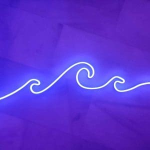 Neon decorativo ola