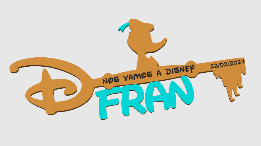 Llaves Disney personalizadas “nos vamos a Disney”. donald - Imagen 2