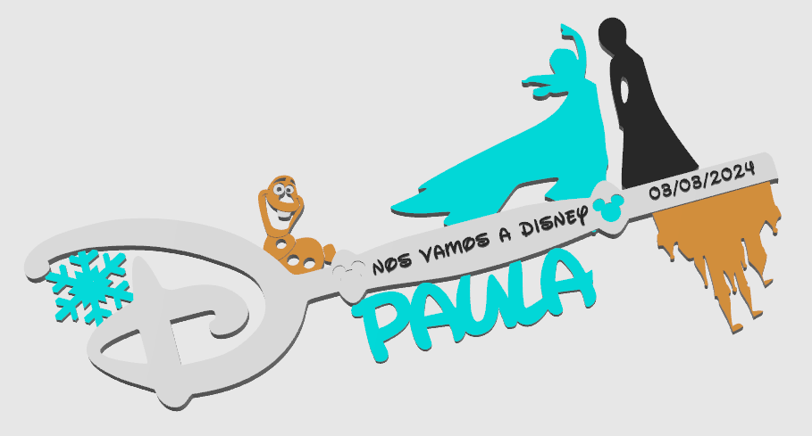 Llave Disney personalizada “nos vamos a Disney” Frozen - Imagen 2