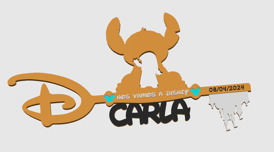 Llave Disney “nos vamos a Disney” personalizada lilo