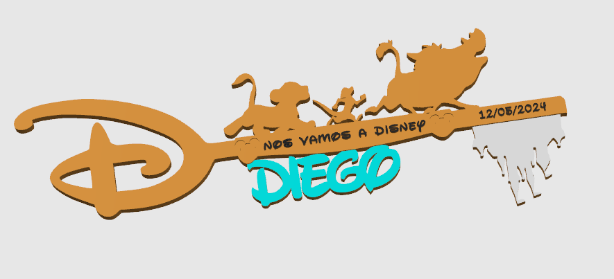 Llaves Disney “nos vamos a Disney” customizada Rey leon - Imagen 2